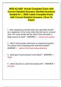 HESI A2 A&P  Actual Complete Exam with  Correct Detailed Answers &vert;Verified Answers&vert;  Graded A&plus; &vert;  2025 Latest Complete Exam  with Correct Detailed Answers &vert; Sure To  Pass&excl;&excl;