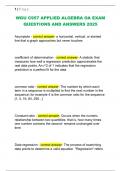 WGU C957 APPLIED ALGEBRA OA EXAM  QUESTIONS AND ANSWERS 2025