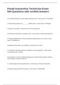 Postal Automotive Technician Exam 944 Questions with verified answers