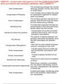 HRM3705 - Compensation Management ACTUAL EXAM QUESTIONS WITH ACCURATE AND VERIFIED ANSWERS&comma;100&percnt; CORRECT&excl;&excl;