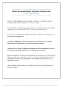 Health Assessment 2 &lpar;NR 304&rpar; Exam 1 Study Guide questions with correct answers
