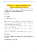 Chapter 16 &ndash; Labour and Birth Processes &ndash; Maternity Nursing Q&A Review with Verified Answers