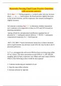 Maternity Nursing Final Exam Practice Questions with accurate answers&period;