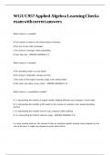 WGU C957 Applied Algebra Learning Checks exam with correct answers&period;