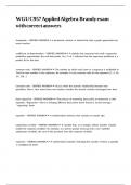 WGU C957 Applied Algebra Brandy exam with correct answers