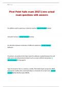 Pivot Point Nails exam 2025 &vert; new actual exam questions with answers