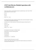 C957 Unit 2 Review Module 2 questions with verified answers