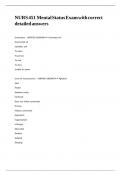 NURS 451 Mental Status Exam with correct detailed answers&period;