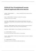 NURS 451 Test 1 Foundational Concepts Ethical Legal exam with correct answers&period;
