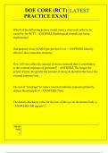 DOE CORE &lpar;RCT&rpar; PRACTICE EXAM QUESTIONS AND ANSWERS 2025
