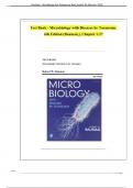 TEST BANK For Microbiology with Diseases by Taxonomy&comma; 6th Edition &lpar;Bauman&rpar;&vert; Complete Chapter's 1 - 27 &vert; 100 &percnt; Verified