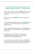 FLS MCQ Revision Questions and Answers with Complete Solutions &vert; Graded A&plus; &vert; New Update 2025