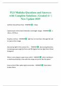 FLS Modules Questions and Answers with Complete Solutions &vert; Graded A&plus; &vert; New Update 2025