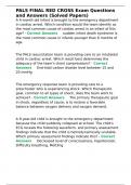 PALS FINAL RED CROSS Exam Questions and Answers &lpar;Solved Papers&rpar;PALS FINAL RED CROSS Exam Questions and Answers &lpar;Solved Papers&rpar;