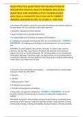 NCLEX PRACTICE QUESTIONS FOR FOUNDATIONS OF PSYCHIATRIC MENTAL HEALTH NURSING &lpar;RN&rpar; EXAM QUESTIONS AND ANSWERS LATEST DOWNLOADED 2025&sol;2026 A COMPLETE SOLUTION WITH CORRECT VERIFIED ANSWERS RATED TO SCORE A&plus; FOR PASS