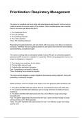 Prioritization&colon; Respiratory Management NEWEST 2025&sol;2026 ACTUAL EXAM COMPLETE QUESTIONS AND CORRECT DETAILED ANSWERS &lpar;VERIFIED ANSWERS&rpar; &vert;ALREADY GRADED A&plus;&vert;&vert;BRAND NEW&excl;&excl;