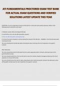 ATI FUNDAMENTALS PROCTORED EXAM TEST BANK FOR ACTUAL EXAM QUESTIONS AND VERIFIED SOLUTIONS LATEST UPDATE THIS YEAR