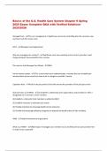 Basics of the U&period;S&period; Health Care System Chapter 9 Spring  2025 Exam&colon; Complete Q&A with Verified Solutions 2025&sol;2026 