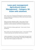 Iowa pest management Agricultural Insect Management - Category 1B Exam with solutions 