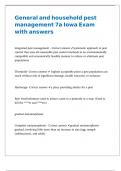 Iowa pesticide General and household pest management 7a Iowa Exam with answers