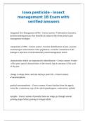 Iowa pesticide - insect management 1B Exam with verified answers 