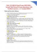 NSG 233 HESI Final Exam 2025&sol;2026 &ndash; Actual Med-Surg II Exam Questions with Verified Answers &vert; A&plus; Graded HESI