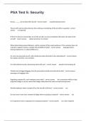 PSA Test 5&colon; Security Final Exam With Detailed Verified Answers 100&percnt; Verified Already Passed&period;