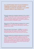 FAA KNOWLEDGE TEST EXAM WITH REAL  VERIFIED QUESTIONS AND DETAILED  ANSWERS &vert;&vert; ALREADY GRADED A&plus; &vert;&vert; LATEST  VERSION 2025&vert;&vert; GUARANTEED PASS