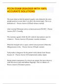 PCCN EXAM 2024&sol;2025 WITH 100&percnt;  ACCURATE SOLUTIONS