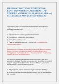 PHARMACOLOGY EVOLVE HESI FINAL  EXAM 2025 WITH REAL QUESTIONS AND  VERIFIED ANSWERS &vert;&vert; ALREADY GRADED A&plus;&vert;&vert;  GUARANTEED PASS &vert;&vert; LATEST VERSION