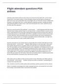 Flight attendant questions-PSA airlines progression final exam with correct answers &vert;pass guaranteed&period;