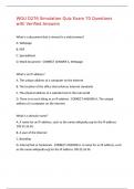 WGU D276 Simulation Quiz Exam 70 Questions with Verified Answers&comma;100&percnt;CORRECT