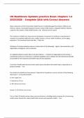 US Healthcare Systems practice Exam chapters 1-4  2025&sol;2026 &ndash; Complete Q&A with Correct Answers 