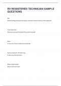 RV REGISTERED TECHNICIAN SAMPLE QUESTIONS  AND ANSWERS
