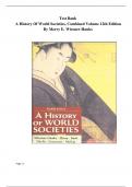Test Bank for A History of World Societies Combined  12th Edition By Wiesner-Hanks&comma; Patricia Ebrey&comma; Beck&comma; Davila&comma; Crowston&comma; McKay