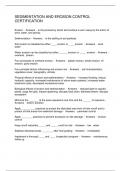SEDIMENTATION AND EROSION CONTROL CERTIFICATION