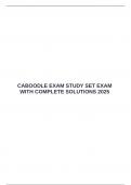  CABOODLE EXAM STUDY SET EXAM WITH COMPLETE SOLUTIONS 2025 &emsp;