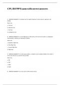CPL IR FPP Exams with correct answers