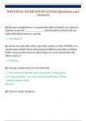 NHI FINAL EXAM STUDY GUIDE Questions and  Answers