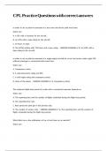 CPL Practice Questions with correct answers&period;