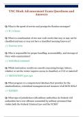 YNC Mock Advancement Exam Questions and  Answers