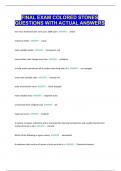 FINAL EXAM COLORED STONES QUESTIONS WITH ACTUAL ANSWERS