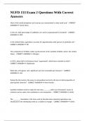 NUFD 153 Exam 2 Questions With Correct Answers