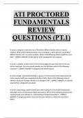 ATI PROCTORED  FUNDAMENTALS  REVIEW  QUESTIONS 
