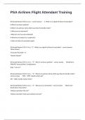 PSA Airlines Flight Attendant Training Certification Review Exam Questions With Multiple Choices And Verified Answers&period;