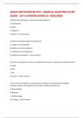 AMCA CERTIFICATION TEST - MEDICAL ASSISTING STUDY GUIDE - SET A UPDATED RATED A&plus; 2025&sol;2026 