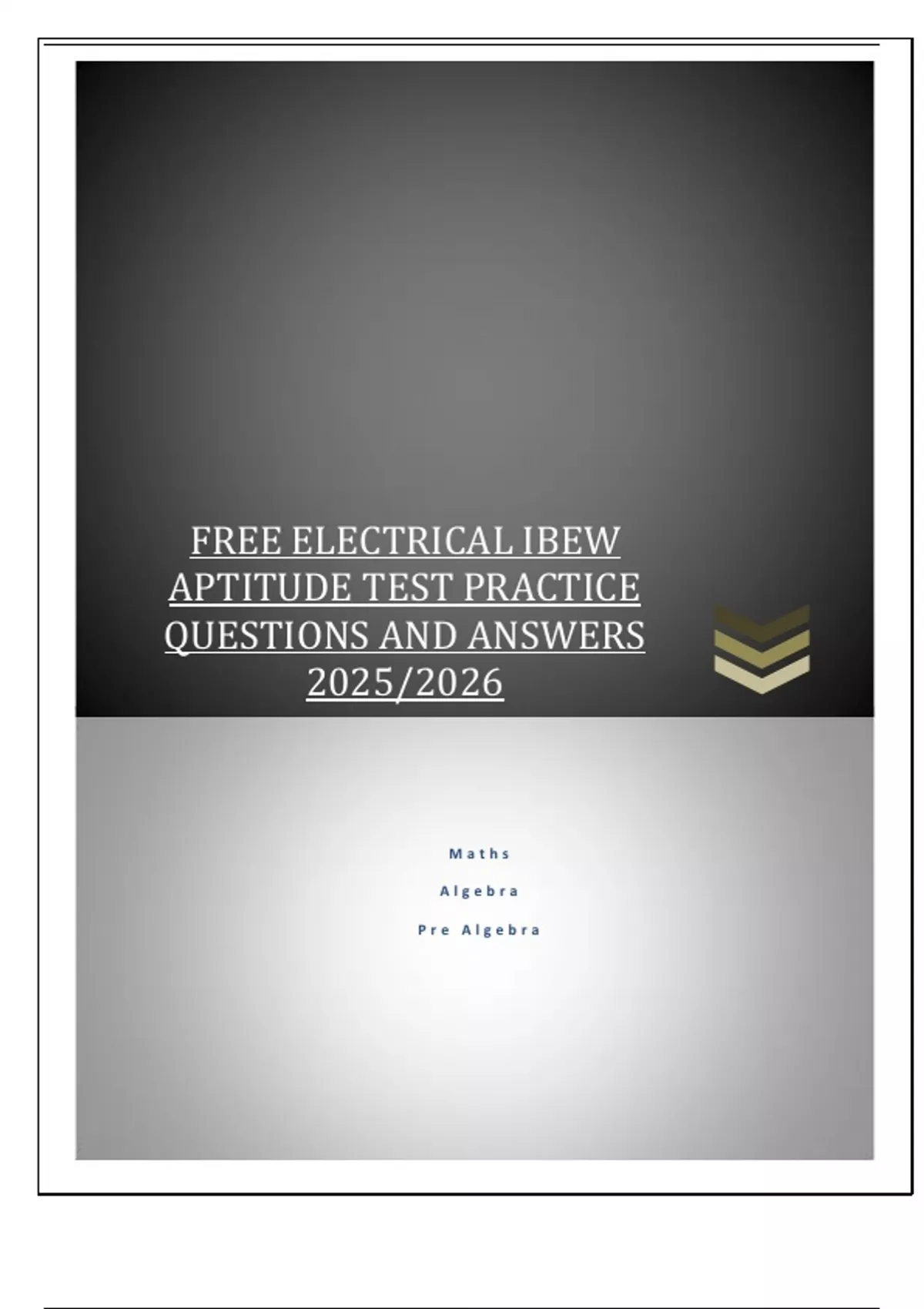 FREE ELECTRICAL IBEW APTITUDE TEST PRACTICE QUESTIONS AND ANSWERS 2025/ ...
