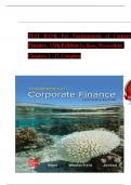 Fundamentals of Corporate Finance&comma; 13th Edition TEST BANK by Ross&comma; Westerfield&comma; Verified Chapters 1 - 27&comma; Complete Newest Version