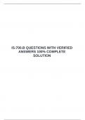  IS-700&period;B QUESTIONS WITH VERIFIED ANSWERS 100&percnt; COMPLETE SOLUTION