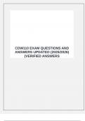 CDW110V CABOODLE DATA MODEL FUNDAMENTALS EXAM BUNDLE QUESTIONS AND ANSWERS 100&percnt; SOLVED